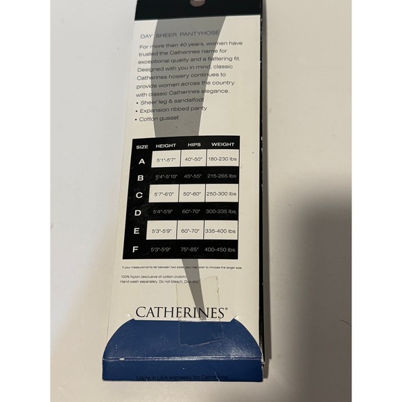 Catherine’s Day Sheer Panty Hose, Size B , Light Taupe NWT - Picture 2 of 3